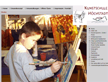 Tablet Screenshot of kunstschule-hoechstadt.de